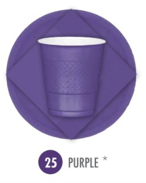 Amscan bb68015106 Purple 9oz. Paper Cups (20 Pack)